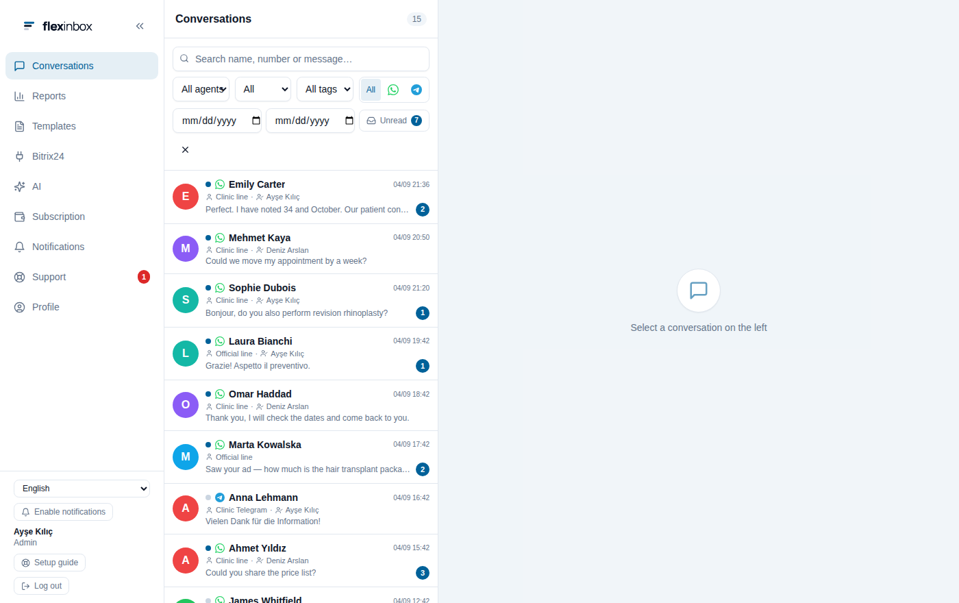 The team's shared inbox: assignment, filters and unread
